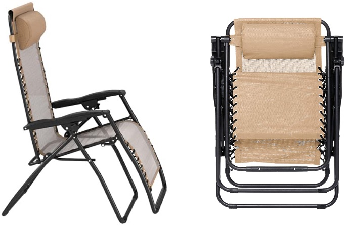 AmazonBasics Zero Gravity Reclining Lounge Portable Chair